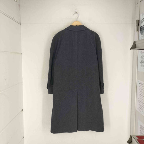 バーバリーズ BURBERRYS pure cashmere カシミヤ 比翼 ステンカラーコート メンズ 170