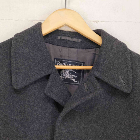 バーバリーズ BURBERRYS pure cashmere カシミヤ 比翼 ステンカラーコート メンズ 170