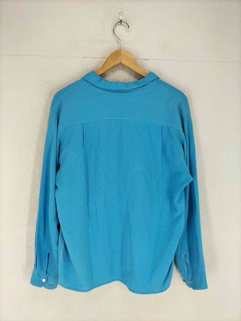 ジョルダーノ GIORDANO 60s- 襟芯 ロゴ刺繍開襟シャツ メンズ