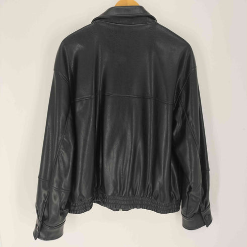 ザラ ZARA 24SS ZARA フェイクレザー ボンバージャケット メンズ import:L