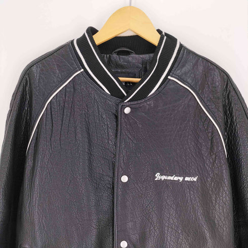 ザラ ZARA バッファローレザー 本革 牛革 レザージャケット スタジャン メンズ import:XL