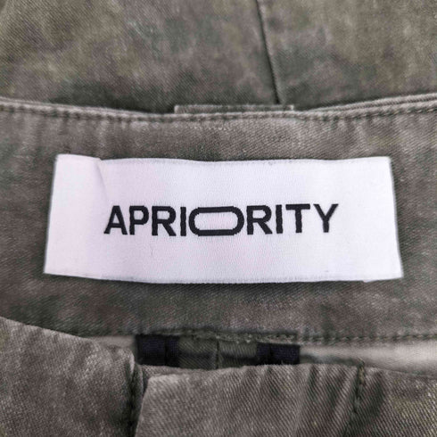 APRIORITY ヴィンテージ加工 裾ジップ カーゴパンツ レディース JPN:S