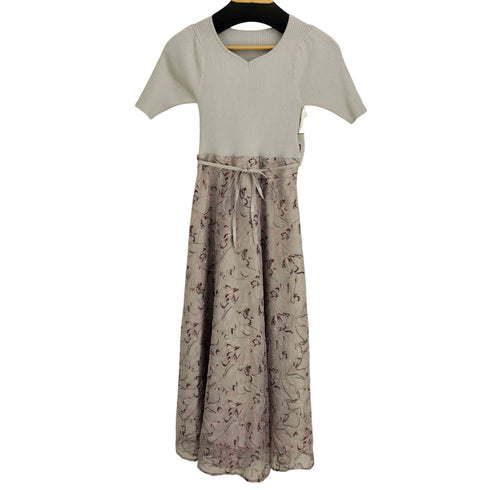 プロポーションバイボディードレッシング PROPORTION BODY DRESSING チュールフラワーニットドッキングワンピース レディース import:S