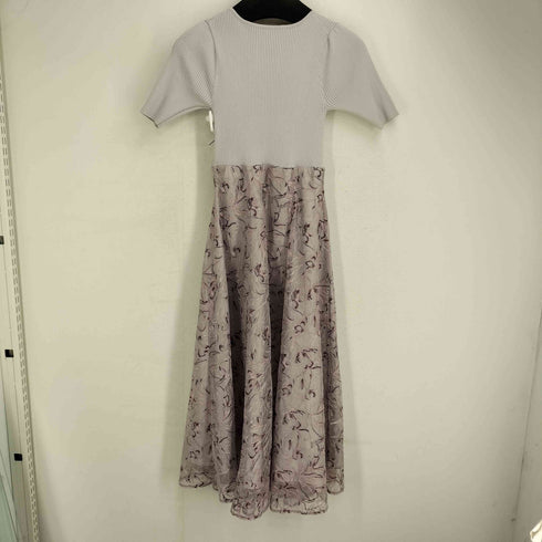 プロポーションバイボディードレッシング PROPORTION BODY DRESSING チュールフラワーニットドッキングワンピース レディース import:S