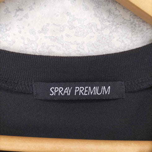 SPRAY PREMIUM 刺繍&発砲プリントクルーネックL/S Tシャツ レディース M