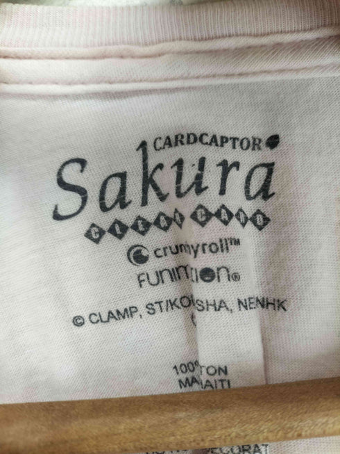 CARDCAPTOR Sakura フロントプリントアニメTシャツ メンズ M