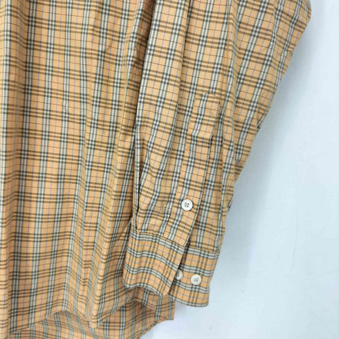 バーバリーロンドン BURBERRY LONDON ノバチェック 長袖 ボタンダウンシャツ メンズ import:L