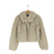 ザラ ZARA ショート丈フェイクファーコート レディース import:S