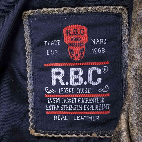 R.B.C 裏地キルティングジップアップレザージャケット メンズ import:L