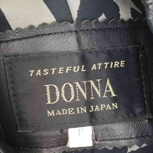 DONNA LAMB LEATHER 総柄 スペインラムレザージャケット レディース FREE