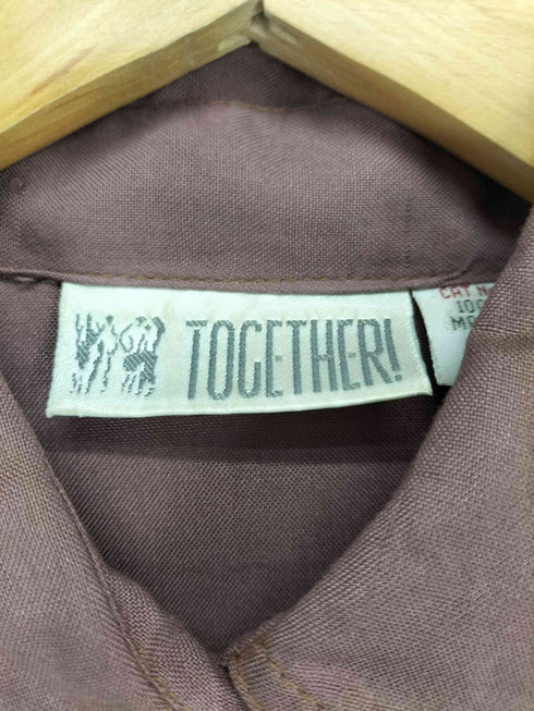 TOGETHER 総柄切替ボックスレーヨンシャツ メンズ M
