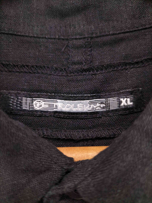 リネン&レーヨン ボックスシャツ メンズ XL