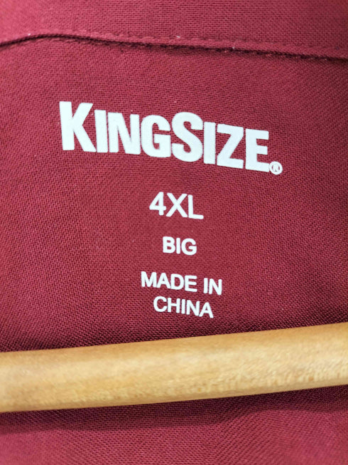 キングサイズ KINGSIZE 開襟シャツ メンズ 4XL