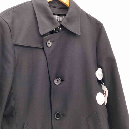 バーバリーブラックレーベル BURBERRY BLACK LABEL ウール混 ステンカラーコート メンズ M