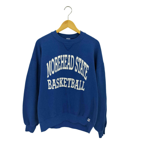 ラッセルアスレチック RUSSELL ATHLETIC 90s USA製 Vガゼット 二段アーチプリント スウェットトレーナー メンズ XL