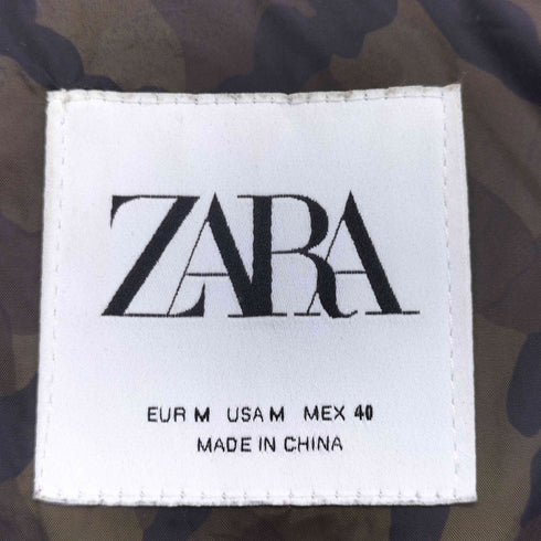 ザラ ZARA 迷彩柄 ナイロン ジップアップジャケット メンズ import:M