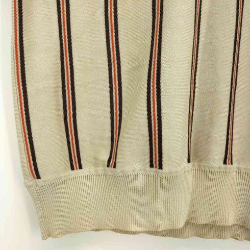 ベンシャーマン Ben Sherman 刺繍 ストライプニットベスト メンズ L