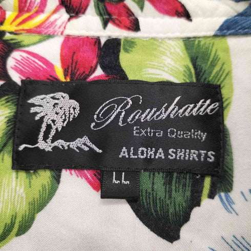 ルーシャット ROUSHATTE ボタニカル柄 S/S アロハシャツ メンズ LL