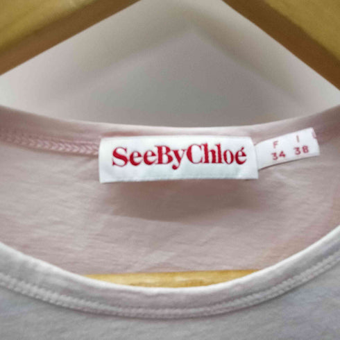 シーバイクロエ SEE BY CHLOE ロゴプリントTシャツ レディース FR:34
