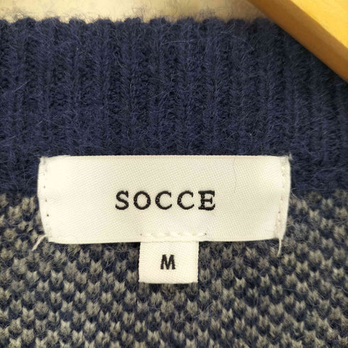 SOCCE モヘアライクルーズシルエットグラデーションニット メンズ JPN:M