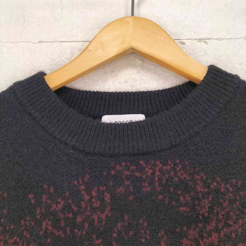 SOCCE モヘアライクルーズシルエットグラデーションニット メンズ JPN:M
