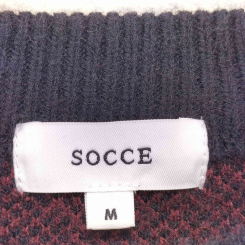 SOCCE モヘアライクルーズシルエットグラデーションニット メンズ JPN:M
