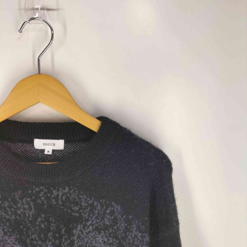 SOCCE モヘアライクルーズシルエットグラデーションニット メンズ JPN:M