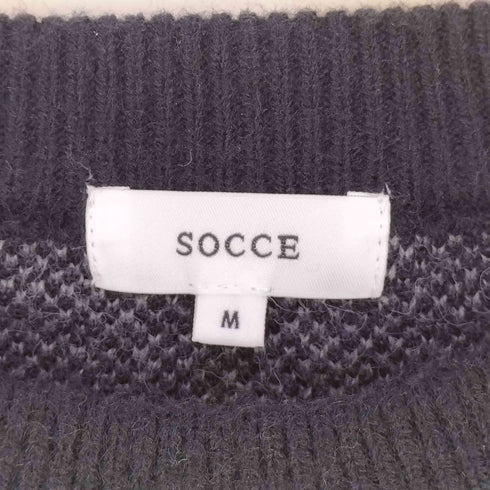 SOCCE モヘアライクルーズシルエットグラデーションニット メンズ JPN:M