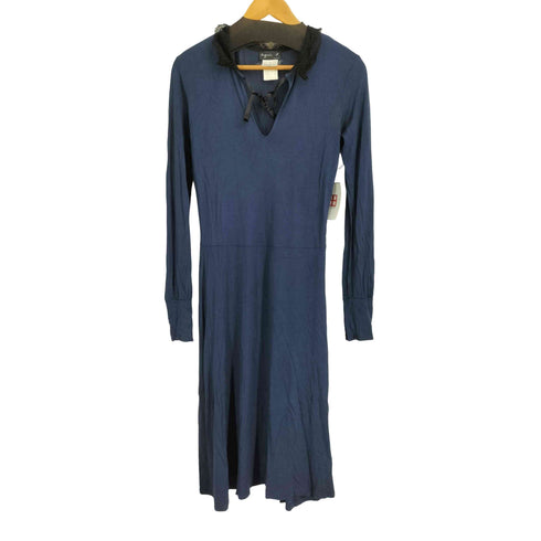 アニエスベー agnes b. PARIS レーヨン混 襟レース ロングワンピース レディース JPN:1