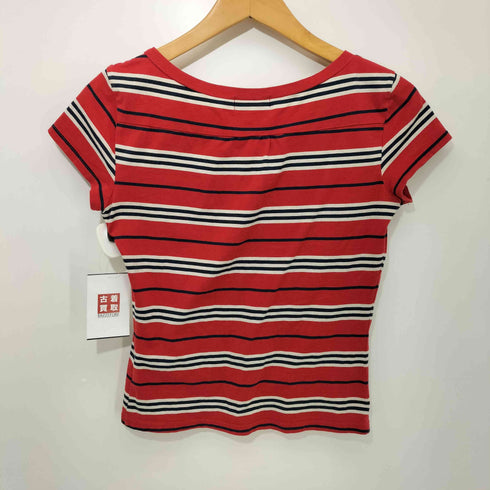 バーバリーブルーレーベル BURBERRY BLUE LABEL ボーダーVネックカットソー レディース JPN:M
