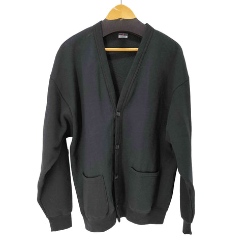 ジャージーズ JERZEES エルサルバドル製 ブランク ブラック スウェットカーディガン メンズ L/XL