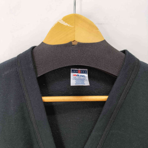 ジャージーズ JERZEES エルサルバドル製 ブランク ブラック スウェットカーディガン メンズ L/XL