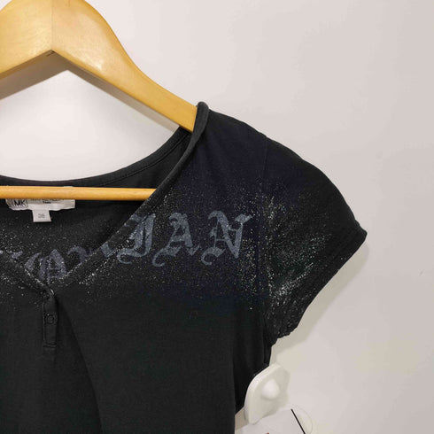 ミッシェルクラン MICHEL KLEIN ラメプリントTシャツ Y2K レディース JPN:38