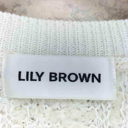 リリーブラウン Lily Brown ツイードニットノースリトップス レディース ONE SIZE
