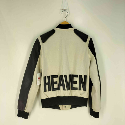 サンローランパリ SAINT LAURENT PARIS イタリア製 レザー ウール HEAVEN バックレザーパッチ ヴァンシティジャケット メンズ 160/84Y