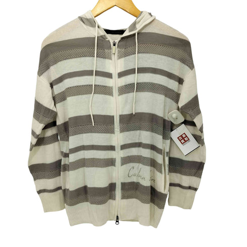 カルバンクラインジーンズ Calvin Klein Jeans ボーダージップパーカー Y2K レディース JPN:M