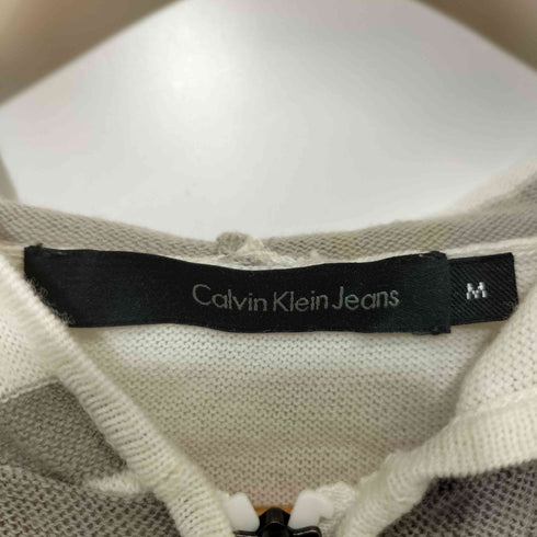 カルバンクラインジーンズ Calvin Klein Jeans ボーダージップパーカー Y2K レディース JPN:M