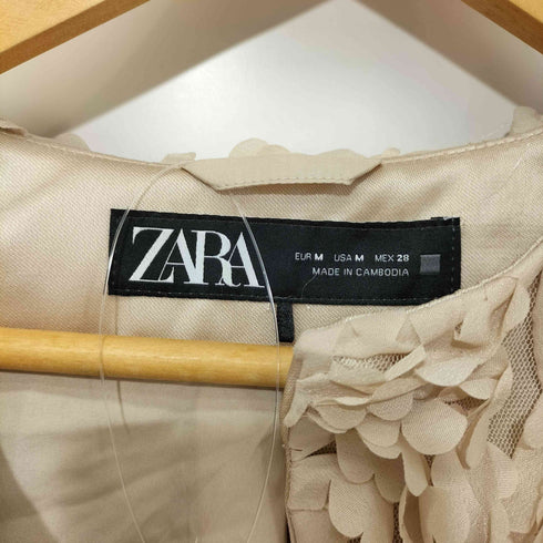 ザラ ZARA CROPPED TEXTURED FLORAL 3D JACKET レディース JPN:M