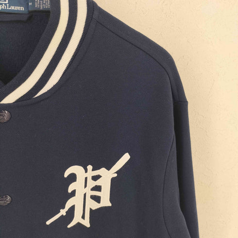 ポロバイラルフローレン Polo by RALPH LAUREN フリースグラフィック ベースボール ジャケット メンズ M