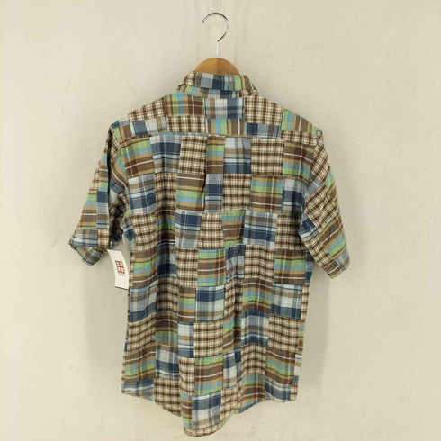 THE BAGGY ボタンダウン パッチワーク チェックシャツ メンズ M