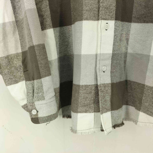 ビームス BEAMS ワイドフィット フード チェック ネルシャツ メンズ import:L