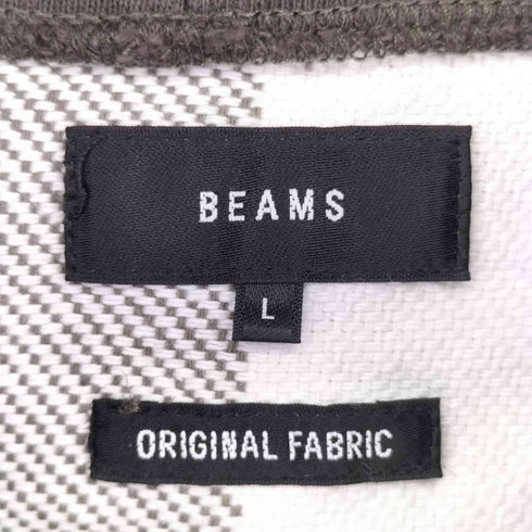 ビームス BEAMS ワイドフィット フード チェック ネルシャツ メンズ import:L