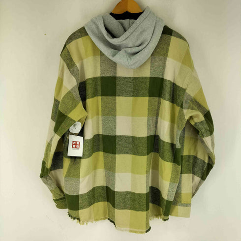 ビームス BEAMS ワイドフィット フード チェック ネルシャツ メンズ import:L