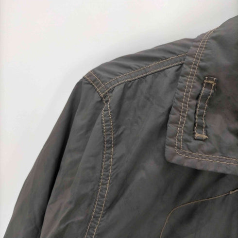 ディーゼル DIESEL 00S OLD 染め 加工 チンスト付き 2Way ダスティ ナイロン フライト ボンバー ジャケット Y2K メンズ import:S