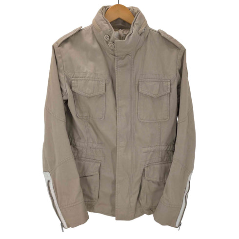 ディーゼル DIESEL 90-00S OLD 袖牛革 カウレザー ジップ ライダース パッカブル ギミック M-65 TYPE アーミー フィールド ジャケット Y2K メンズ import:S