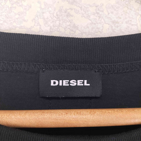 ディーゼル DIESEL ナイロンポケット切替サイドスリットクルーネックLSTシャツ メンズ L
