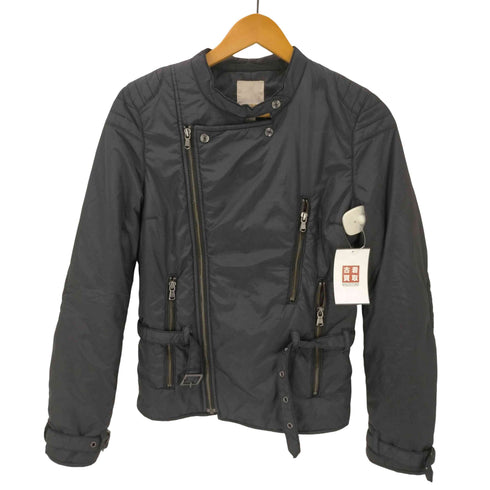 ディーゼル DIESEL 00S OLD パディング パテント ナイロン ダブル ライダース ジャケット ブルゾン Y2K メンズ XS-S