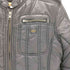 ディーゼル DIESEL 00S OLD ピッグレザー パイピング 袖ジップ ギミック パディング パテント ナイロン キルト ライダース ジャケット ブルゾン Y2K メンズ import:S