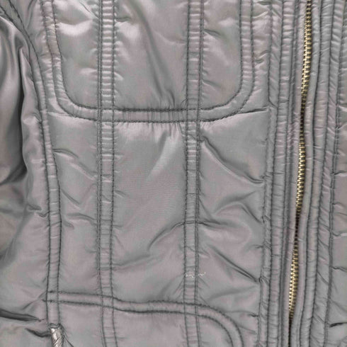 ディーゼル DIESEL 00S OLD ピッグレザー パイピング 袖ジップ ギミック パディング パテント ナイロン キルト ライダース ジャケット ブルゾン Y2K メンズ import:S