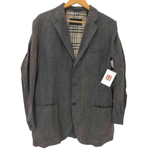 バーバリーロンドン BURBERRY LONDON Linen 90% Tailored Jacket 裏地ノバチェック 背抜き リネン 90% 3B テーラード ジャケット メンズ import:M